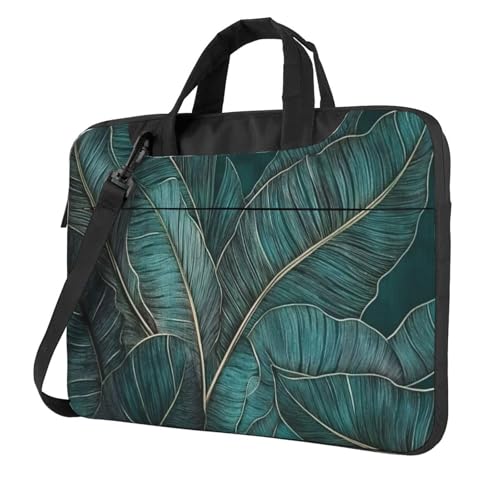 Große Bananenblätter-Laptoptasche, Laptoptasche, 39,6 cm (15,6 Zoll), gepolsterte Hülle für Damen und Herren von Woshuwo
