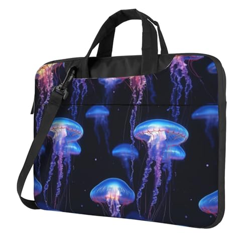 Jellyfish Unterwasser-Laptoptasche, Laptoptasche, 39,6 cm (15,6 Zoll), gepolsterte Hülle für Damen und Herren von Woshuwo