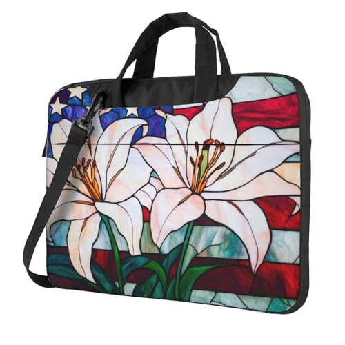 Laptoptasche, Laptoptasche, 39,6 cm (15,6 Zoll), gepolsterte Hülle für Damen und Herren, Motiv: Lilly Flower von Woshuwo