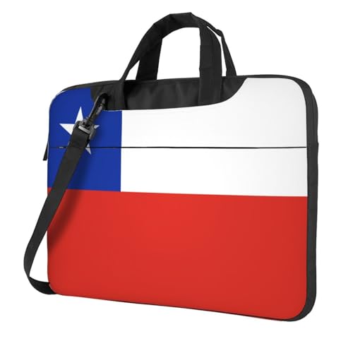 Laptoptasche mit Chile Flagge, 39,6 cm (15,6 Zoll), gepolsterte Hülle für Damen und Herren von Woshuwo