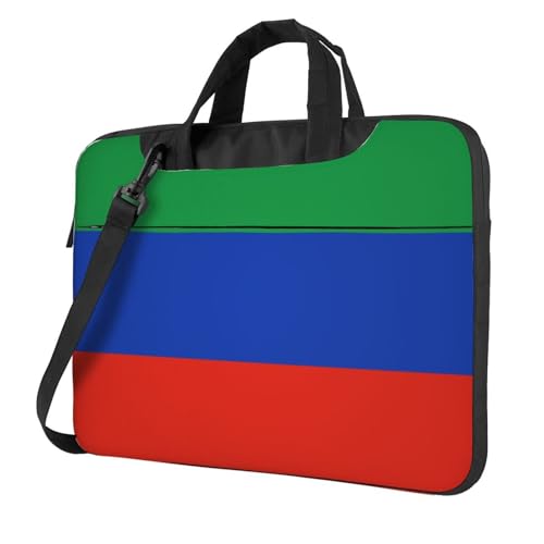 Laptoptasche mit Dagestan-Flagge, 39,6 cm (15,6 Zoll), gepolsterte Hülle für Damen und Herren von Woshuwo