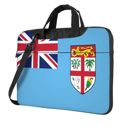 Laptoptasche mit Fidschi-Flagge, 39,6 cm (15,6 Zoll), gepolsterte Hülle für Damen und Herren von Woshuwo
