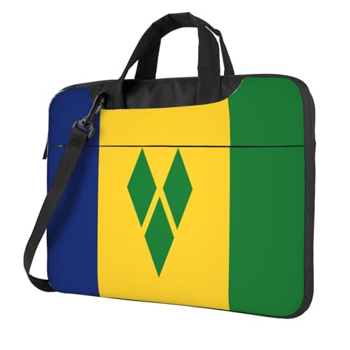 Laptoptasche mit Flagge von Saint Vincent Grenadinen, 39,6 cm (15,6 Zoll), gepolsterte Hülle für Damen und Herren von Woshuwo