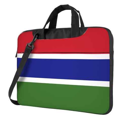 Laptoptasche mit Gambia-Flagge, 39,6 cm (15,6 Zoll), gepolsterte Hülle für Damen und Herren von Woshuwo