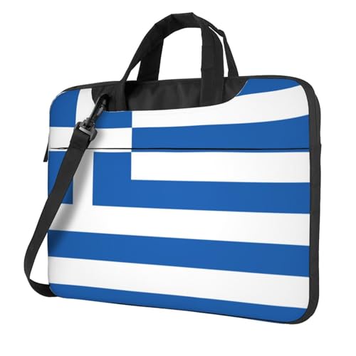 Laptoptasche mit Griechenland-Flagge, 39,6 cm (15,6 Zoll), gepolsterte Hülle für Damen und Herren von Woshuwo