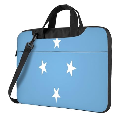Laptoptasche mit Mikronesien-Flagge, 39,6 cm (15,6 Zoll), gepolsterte Hülle für Damen und Herren von Woshuwo