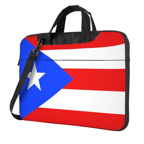 Laptoptasche mit Puerto Rico-Flagge, 39,6 cm (15,6 Zoll), gepolsterte Hülle für Damen und Herren von Woshuwo