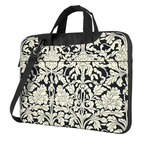 Laptoptasche mit Retro-Blumenmuster, 39,6 cm (15,6 Zoll), gepolsterte Hülle für Damen und Herren, weiche Farben von Woshuwo
