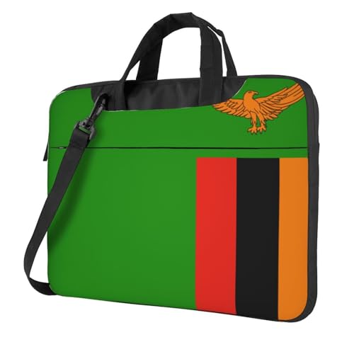 Laptoptasche mit Sambia-Flagge, 39,6 cm (15,6 Zoll), gepolsterte Hülle für Damen und Herren von Woshuwo