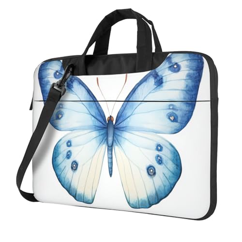 Laptoptasche mit Schmetterlingsmotiv, 39,6 cm (15,6 Zoll), gepolsterte Hülle für Damen und Herren von Woshuwo