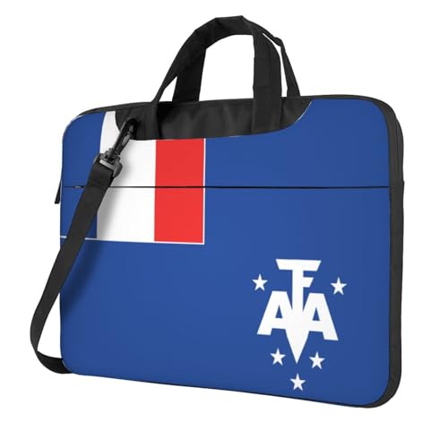 Laptoptasche mit französischer Südantarktis-Flagge, 39,6 cm (15,6 Zoll), gepolsterte Hülle für Damen und Herren von Woshuwo