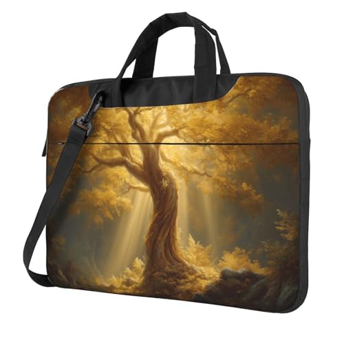 Majestic Golden Tree Mystical Laptoptasche, Laptoptasche, 39,6 cm (15,6 Zoll), gepolsterte Hülle für Damen und Herren von Woshuwo