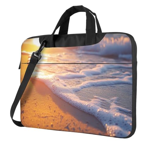 Sunrise Sandy Seashore Laptoptasche, Laptoptasche, 39,6 cm (15,6 Zoll), gepolsterte Hülle für Damen und Herren von Woshuwo