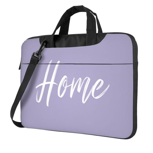 Text Home On Laptoptasche, 39,6 cm (15,6 Zoll), gepolsterte Hülle für Damen und Herren, Hellviolett von Woshuwo