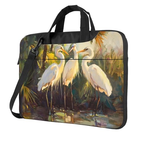 Three Herons Laptoptasche, Laptoptasche, 39,6 cm (15,6 Zoll), gepolsterte Hülle für Damen und Herren von Woshuwo