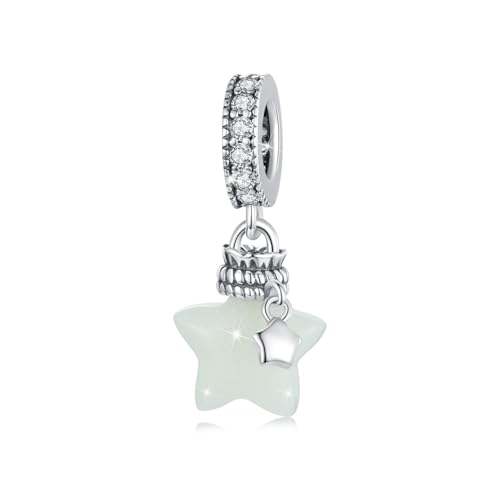 WOSTU Leuchtender Stern-Wunschflaschen-Charm-Anhänger – leuchtet im Dunkeln für Armbänder und Halsketten, 925er-Sterlingsilber, kompatibel, baumelnder Perlenschmuck, Geschenk für Frauen WOSTU Leuchtender Stern-Wunschflaschen-Charm-Anhänger – leuchtet im Dunkeln für Armbänder und Halsketten, 925er-Sterlingsilber, kompatibel, baumelnder Perlenschmuck, Geschenk für Frauen von Wostu