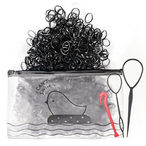 Wosyoodo 1000 Stück Schwarze Kleine Elastische Haargummis, Kleine Haargummis, Mini Haargummis, 3 teiliges Flechthilfe Set für Mädchen, Zöpfe für Kinder, Hochzeitsfrisuren, kleine Zöpfe Wosyoodo 1000 Stück Schwarze Kleine Elastische Haargummis, Kleine Haargummis, Mini Haargummis, 3 teiliges Flechthilfe Set für Mädchen, Zöpfe für Kinder, Hochzeitsfrisuren, kleine Zöpfe von Wosyoodo