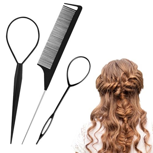Wosyoodo 3 Stück Haarstyling-Set für Frauen und Mädchen, Set Frisurenhilfe, Haar Tail Twister, Haarflechtwerkzeuge für DIY Frisuren, Frisurenhilfe, Für Frauen, Mädchen Wosyoodo 3 Stück Haarstyling-Set für Frauen und Mädchen, Set Frisurenhilfe, Haar Tail Twister, Haarflechtwerkzeuge für DIY Frisuren, Frisurenhilfe, Für Frauen, Mädchen von Wosyoodo