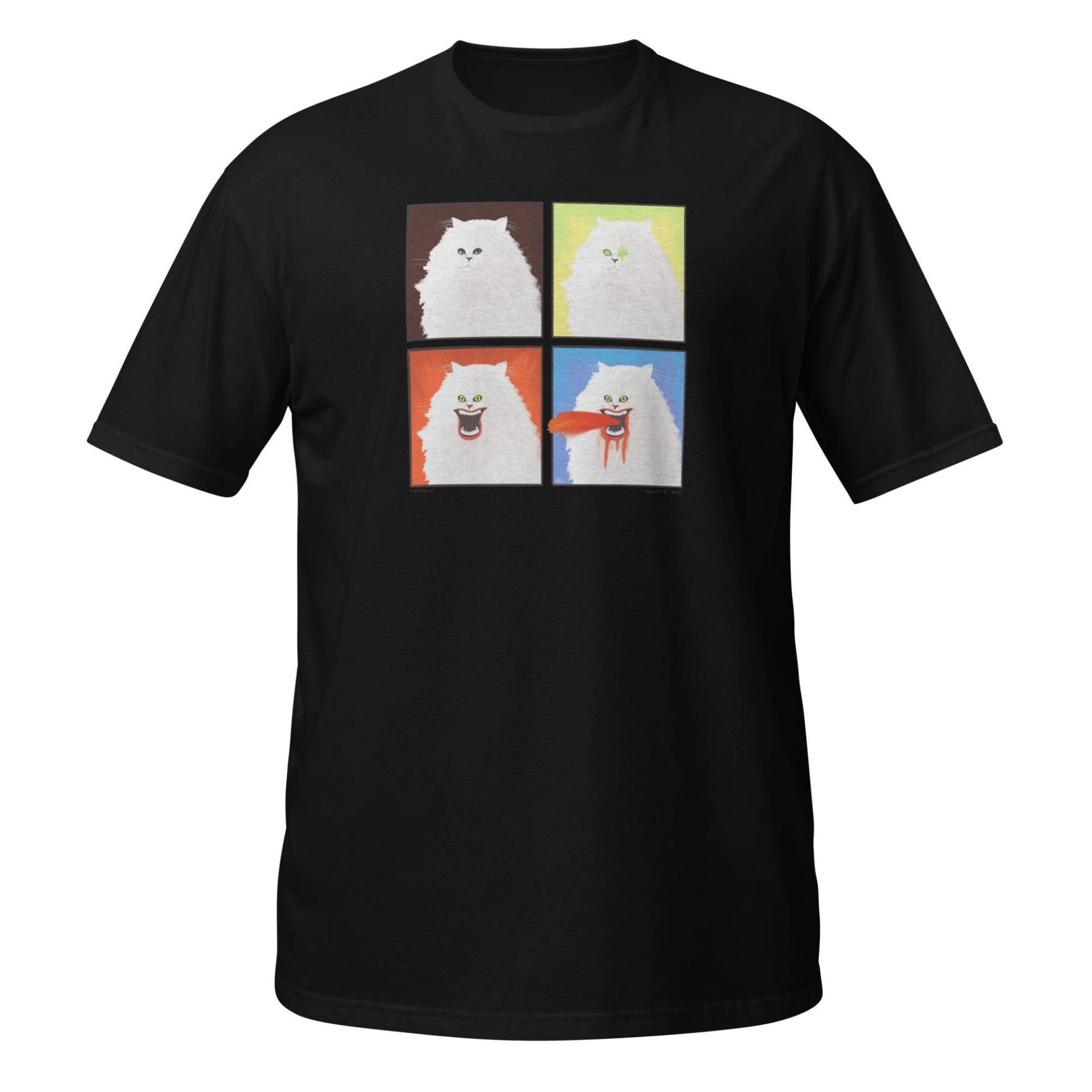 Haus Katze 4-Panel T-Shirt | Unisex Haus Katze 4-Panel T-Shirt | Unisex von WotsPoppin