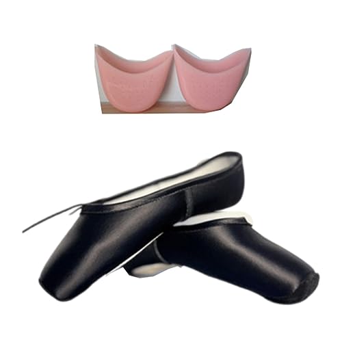 Geteilte Ledersohle Ballett-Tanzschuhe für Kinder und Erwachsene, professionelle Ballett-Spitzenschuhe mit Bändern, Schuhe für Damen und Mädchen, Turnschuhe Flexibilität von WouND