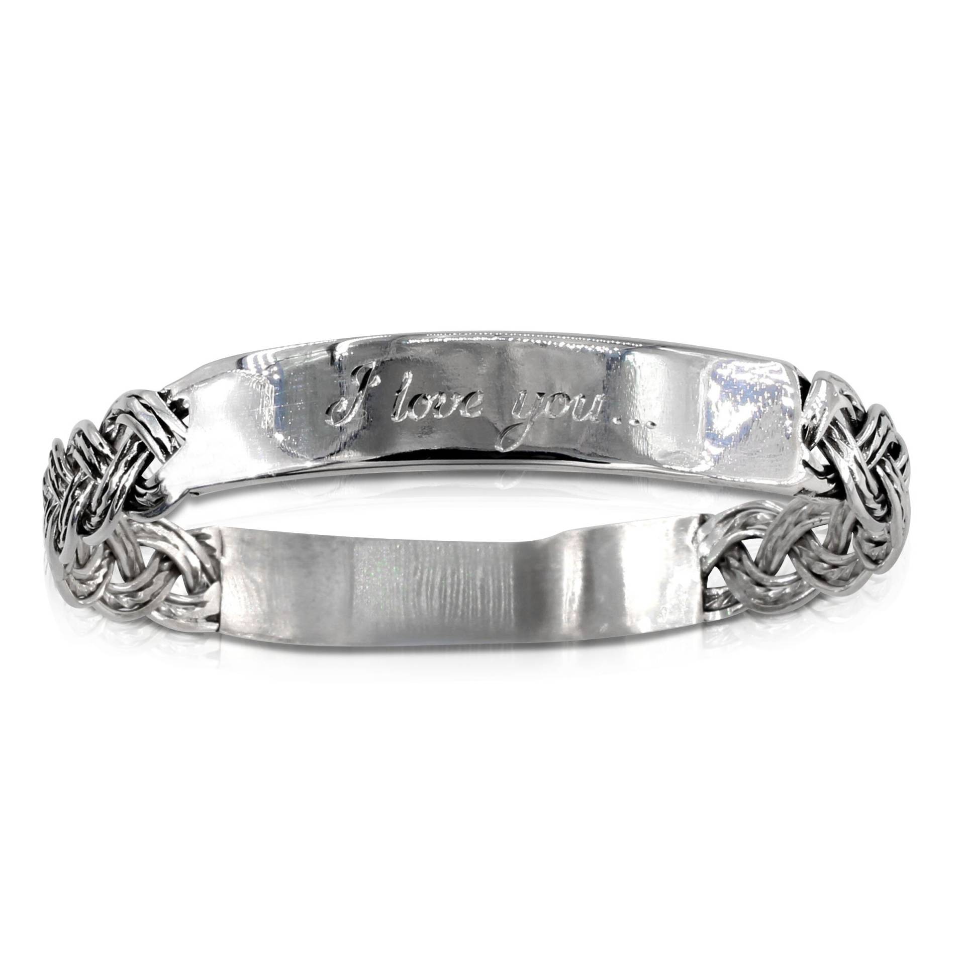 Zum Mond Und Zurück Armband, I Love You Silber Gewebter Armreif, Sterling Valentinstag Geschenk, Jahrestagsgeschenk Für Frau von WovenArtJewellery