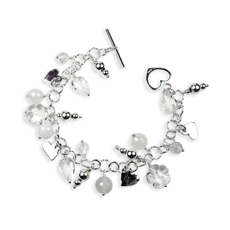 sterling Silber Bettelarmband, Blumen Herzen Chalcedon Armband, Geschenk Für Sie, Weihnachtsgeschenk Freundin sterling Silber Bettelarmband, Blumen Herzen Chalcedon Armband, Geschenk Für Sie, Weihnachtsgeschenk Freundin von WovenArtJewellery