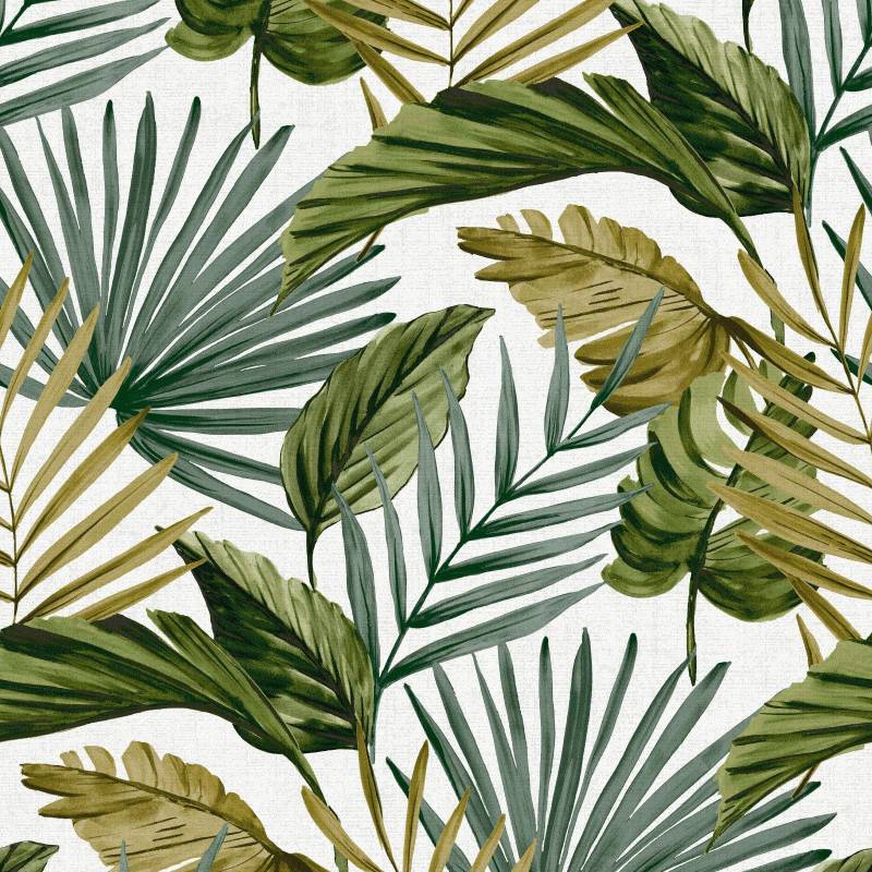 WOW Vliestapete "Flow Grün/Naturel" botanisch geprägt FSC zertifiziert, mit lebhaftem Druck, 10 Meter Länge von Wow