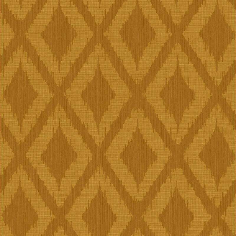 WOW Vliestapete "Ikat Ocker" FSC zertifiziert, mit lebhaftem Druck, 10 Meter Länge von Wow