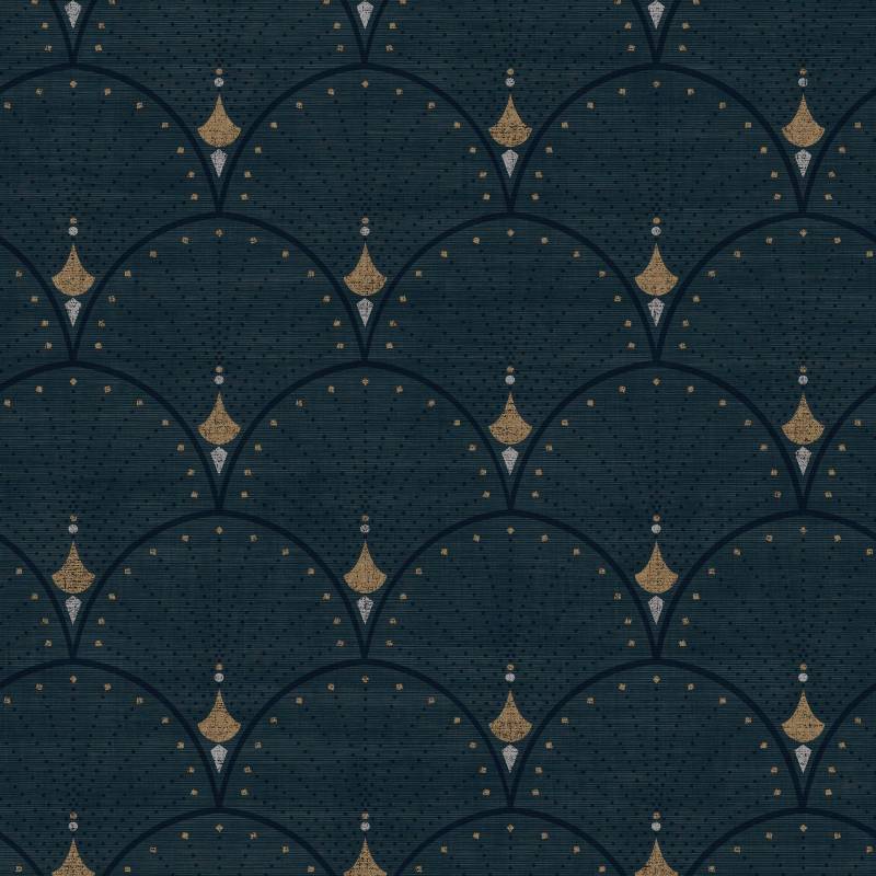 WOW Vliestapete "Julie Türkisblau" FSC zertifiziert, mit lebhaftem Druck, 10 Meter Länge von Wow