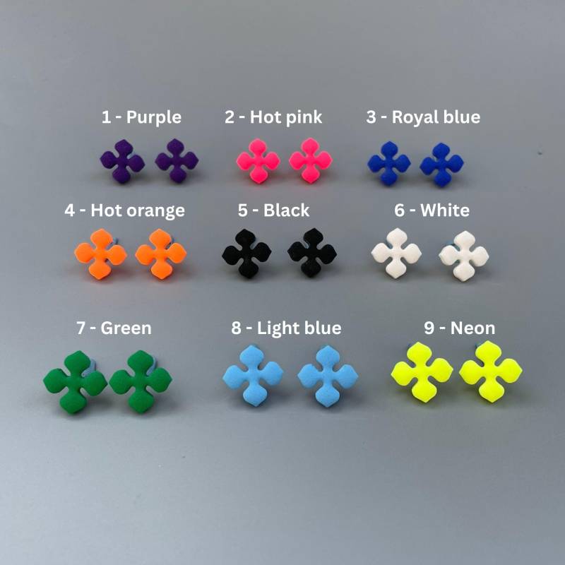 Stud Earrings Set Of Multiple Pairs Colourful Cross Studs Neon Fimo Schmuck Vibrant Polymer Clay For Every Day Playful Stud Earrings Set Of Multiple Pairs Colourful Cross Studs Neon Fimo Schmuck Vibrant Polymer Clay For Every Day Playful von WowLookAtYou