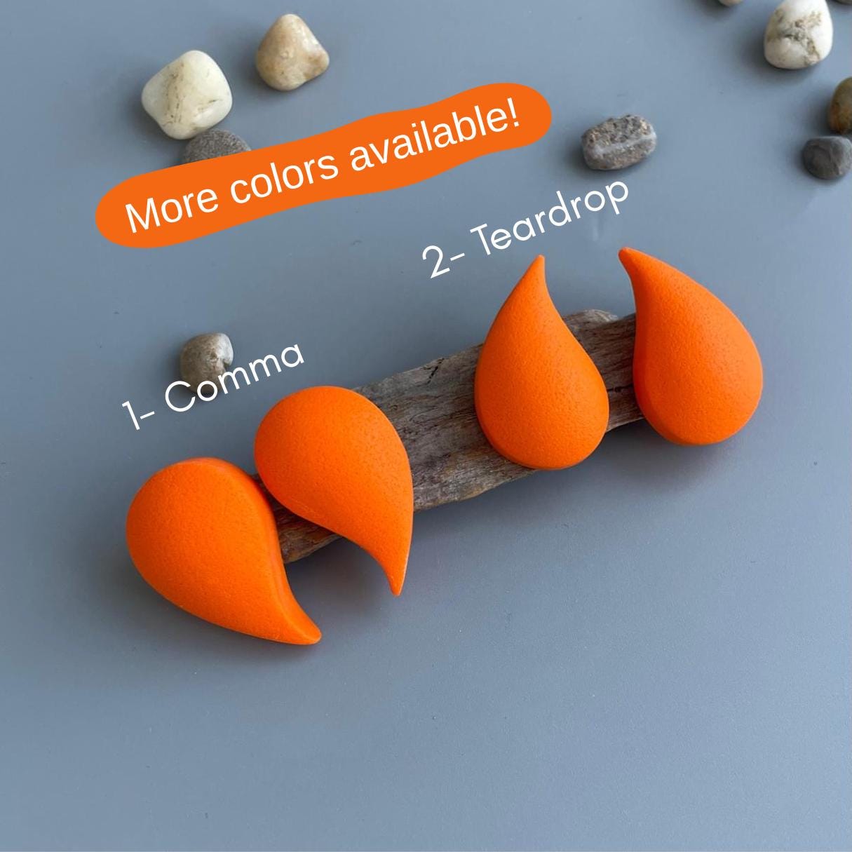 Waterdrop Earrings Of Polymer Clay Comma Stud Orange Statement Trendy Jewelry Gift Vibrant Design For Everyday Modern Waterdrop Earrings Of Polymer Clay Comma Stud Orange Statement Trendy Jewelry Gift Vibrant Design For Everyday Modern von WowLookAtYou