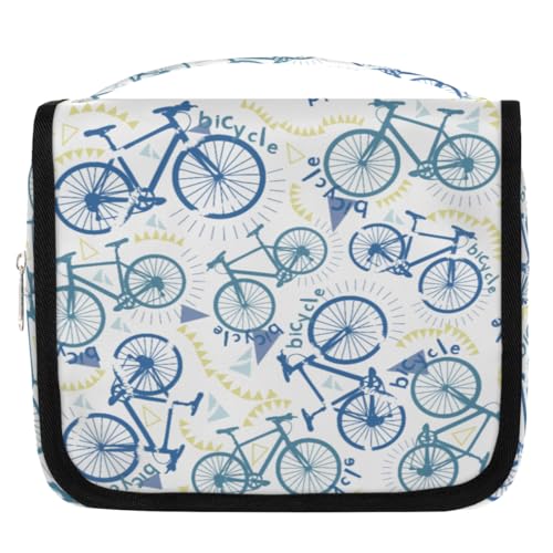 Abstrakte Fahrrad-Reise-Kulturbeutel für Damen, Herren, Kinder, Mädchen, Jungen, Fahrrad-Make-up-Kosmetiktasche, hängende Waschtasche, Toilettenartikel, Organizer, Duschtasche, farbe, 4.5 L, von WowPrint