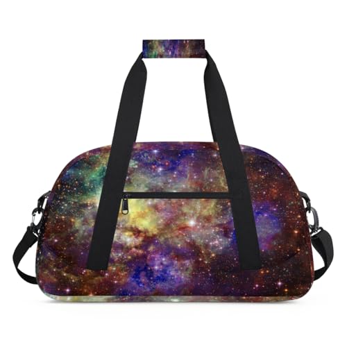 Abstraktes Universum Space Kinder Duffel Taschen für Mädchen Jungen, Weltraumsterne Übernachtung Weekender Reisetasche 24L Sport Gym Duffel Bag Praxis Tote Tragetasche, farbe, (24L) UK, von WowPrint