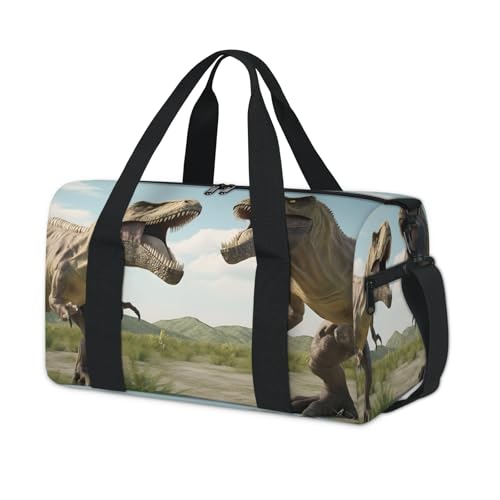 Antiquity Tyrannosaurus Rex Dinosaurier-Sport-Seesack für Kinder, Mädchen, Jungen, Damen, Herren, Übernachtung, Wochenender, Reisetasche, Tragetasche, Fitnessstudio, lässige Seesack von WowPrint