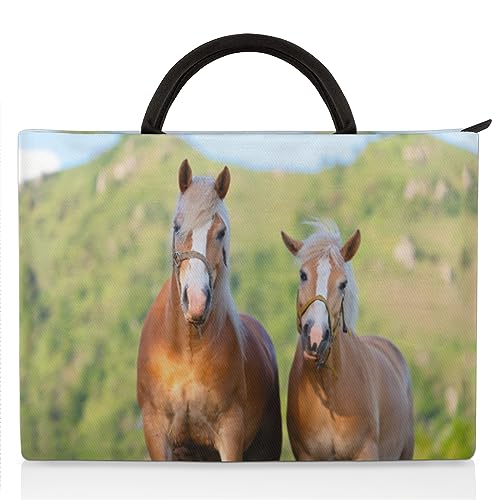 Aquarell Pferd Laptop Hülle Kompatibel 15-17 In Notebook Tiere Pferd Laptop Tasche für Frauen Männer Tragetasche Tasche Aktentasche Laptop Aktentasche Tasche von WowPrint