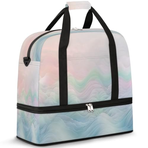 Art Abstract Rainbow Travel Duffle Bag for Women Men Weekend Overnight Bags Foldable Wet Separated 47L Tote Bag for Sports Gym Yoga, farbe, 47 L, Taschen-Organizer Art Abstract Rainbow Travel Duffle Bag for Women Men Weekend Overnight Bags Foldable Wet Separated 47L Tote Bag for Sports Gym Yoga, farbe, 47 L, Taschen-Organizer von WowPrint