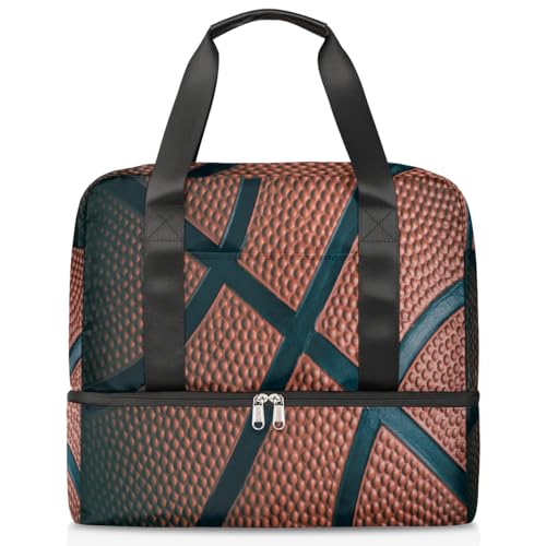 Basketball Muster Sport Duffle Bag für Damen Herren Jungen Kirls Wochenende Übernachtung Taschen Nass Getrennt 21L Tragetasche für Reisen Gym Yoga, farbe, 21L, Taschen-Organizer von WowPrint