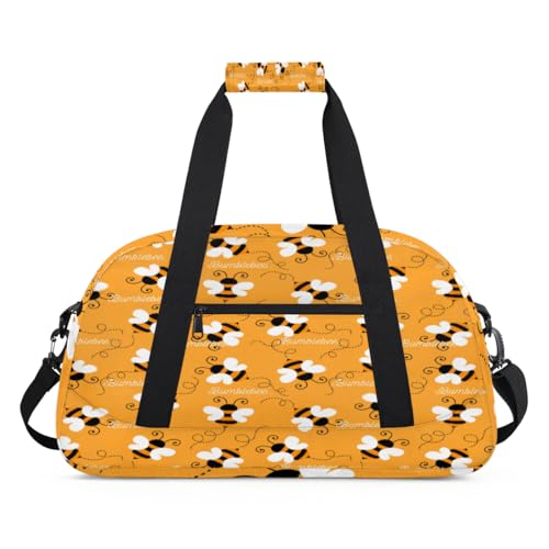 Bee Honey Kinder-Seesack für Mädchen und Jungen, Hummel, Wochenend-Reisetasche, 24 l, Sport, Fitnessstudio, Reisetasche, Tragetasche, farbe, (24L) UK, Taschen-Organizer von WowPrint