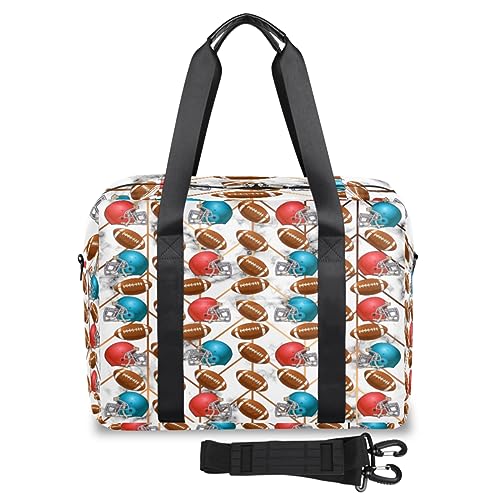 Creativity Marble Football Travel Duffle Bag for Women Men Foot Ball Weekend Overnight Bags 32L Large Holdall Tote Cabin Bag for Sports Gym Yoga, farbe, 32 L, Taschen-Organizer von WowPrint