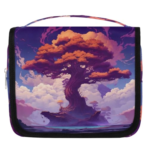 Dreamy Tree Kulturbeutel mit Waldlandschaft, Reise-Kulturbeutel für Damen, Herren, Kinder, Mädchen, Jungen, Make-up-Kosmetiktasche, hängende Kulturbeutel, Kulturbeutel, Organizer, Duschtasche, farbe, von WowPrint