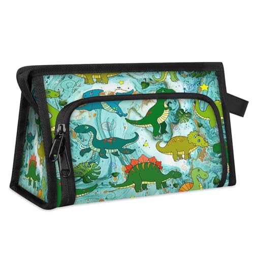 Farbe Marmor Reise Make-up Tasche für Frauen Männer Kinder Mädchen Jungen Dinosaurier Abstrakte Marmor Multifunktions Waschen Beutel Kulturbeutel Kosmetiktasche Dusche Tasche Organizer, farbe, L, von WowPrint