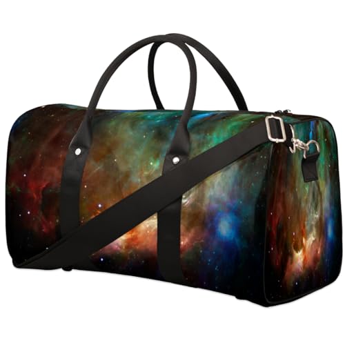 Galaxy Nebula Reisetasche für Damen, Herren, Mädchen, Jungen, Galaxie, Weltraum, Wochenende, Übernachtungstasche, 22,7 l, Tragetasche, Kabinengepäcktasche für Sport, Fitnessstudio, Yoga, farbe, 22.7 von WowPrint