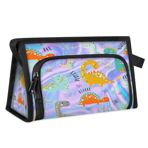 Galaxy Reise Kosmetiktasche für Frauen Männer Kinder Mädchen Jungen Farbe Dinosaurier Galaxie Multifunktions Kosmetiktasche Kosmetiktasche Toilettenartikel Organizer Duschtasche, Farbe, L,, farbe, L, von WowPrint