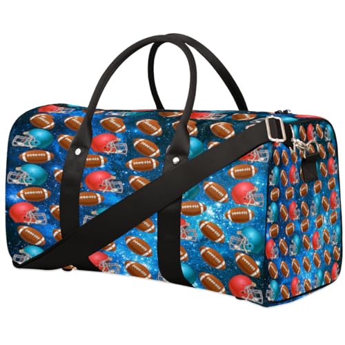 Galaxy Sky Reisetasche für Damen, Herren, Mädchen, Jungen, Ball, Fußball, Wochenende, Übernachtung, 22,7 l, Tragetasche für Sport, Fitnessstudio, Yoga, farbe, 22.7 L, Taschen-Organizer von WowPrint