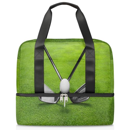 Golf Sport Ball Sport Duffle Bag für Damen Herren Jungen Kirls, 21L Wochenende Übernachtung Taschen Nass Getrennte Tragetasche für Reisen Gym Yoga, farbe, 21L, Taschen-Organizer von WowPrint