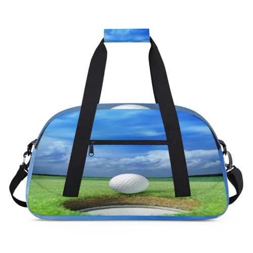 Golfplatzball Kinder Duffel Taschen für Mädchen Jungen, Golf Übernachtung Weekender Reisetasche 24L Sport Gym Duffel Bag Praxis Tote Tragetasche, farbe, (24L) UK, Taschen-Organizer von WowPrint