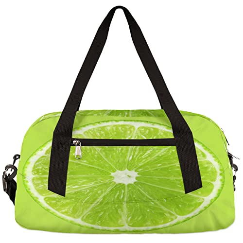 Green Limes kleiner Turnbeutel für Damen und Herren, Zitronenfrüchte, Sporttasche, Gepäck, Wochenende, Reisetasche für Kinder, Jungen, Mädchen, Reisetasche, leicht, Übernachtung, Handgepäcktasche, multi von WowPrint
