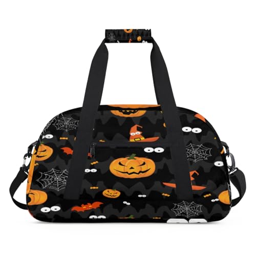 Halloween-Themen-Muster Kinder Duffel Taschen für Mädchen Jungen, Übernachtung Weekender Reisetasche 24L Sport Gym Duffel Bag Praxis Tote Tragetasche, farbe, (24L) UK, Taschen-Organizer von WowPrint