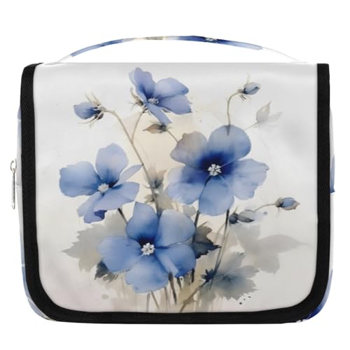 Kulturbeutel mit Blumenmotiv für Damen, Herren, Kinder, Mädchen, Jungen, Make-up-Kosmetiktasche, hängende Kulturbeutel, Kulturbeutel, Organizer, Duschtasche, farbe, 4.5 L, Taschen-Organizer von WowPrint