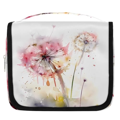 Kulturbeutel mit Pusteblumen-Motiv, Reise-Kulturbeutel für Damen, Herren, Kinder, Mädchen, Jungen, Make-up-Kosmetiktasche, hängende Kulturbeutel, Toilettenartikel, Organizer, Duschtasche, farbe, 4.5 von WowPrint